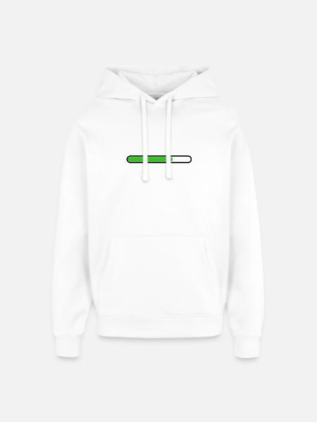 Loading bar Black Green - Oversized Unisex Hoodie by Stanley/Stella - white