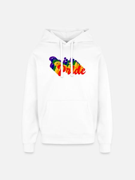 Pride LGBT Retro - Oversized Unisex Hoodie by Stanley/Stella - white
