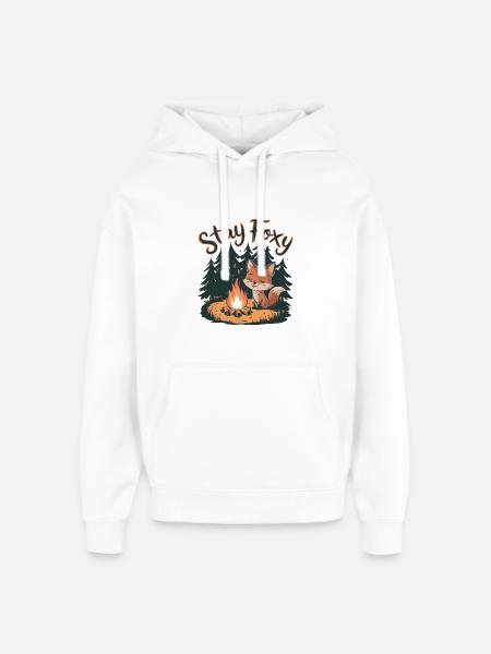 Bleib fuchsig - Oversized Unisex Hoodie von Stanley/Stella - Weiß
