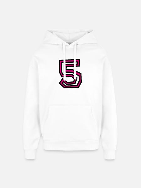 5 - Oversized Unisex Hoodie by Stanley/Stella - white