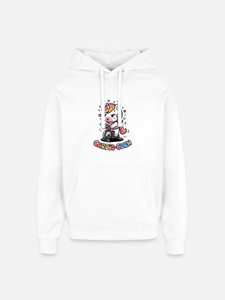 Cardio-maïs - Sweat à capuche unisexe Stanley/Stella Oversized - blanc