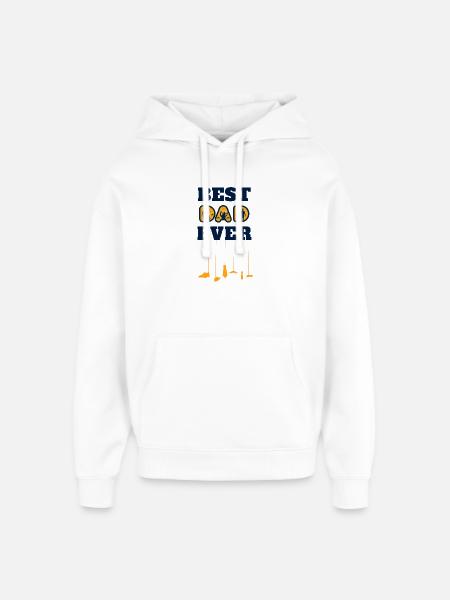 best dad ever - Oversized Unisex Hoodie by Stanley/Stella - white