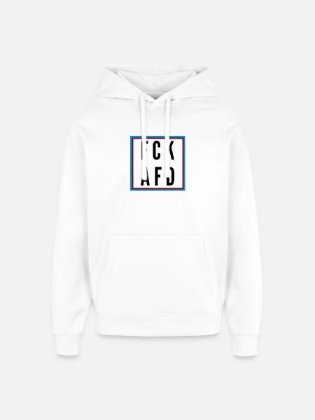 AFD Nein Danke! - Oversized Unisex Hoodie von Stanley/Stella - Weiß