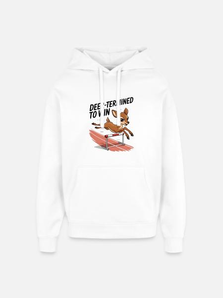 Deer-Termined pour gagner - Sweat à capuche unisexe Stanley/Stella Oversized - blanc