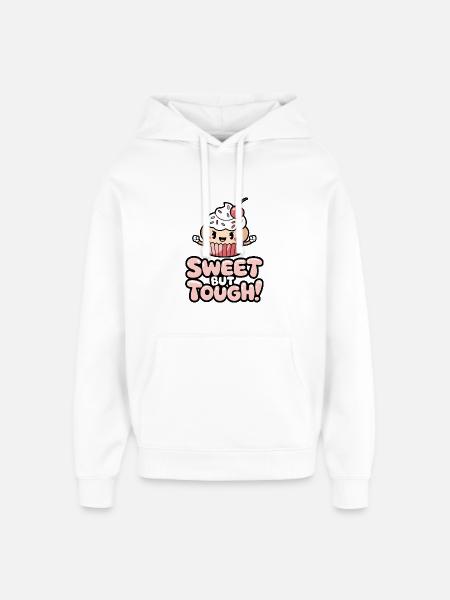 Sweet But Tough! - Oversized Unisex Hoodie by Stanley/Stella - white