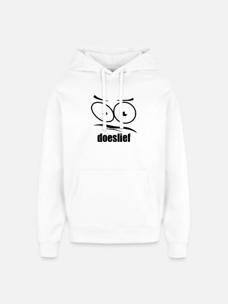 doeslief flehende Augen mit Fragezeichen-Blick - Oversized Unisex Hoodie von Stanley/Stella - Weiß