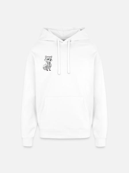 Geschäftiger Fuchs - Oversized Unisex Hoodie von Stanley/Stella - Weiß