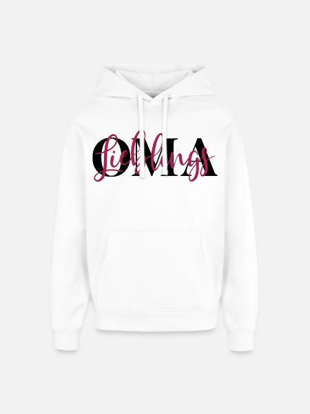 Lieblingsoma Oma - Oversized Unisex Hoodie von Stanley/Stella - Weiß