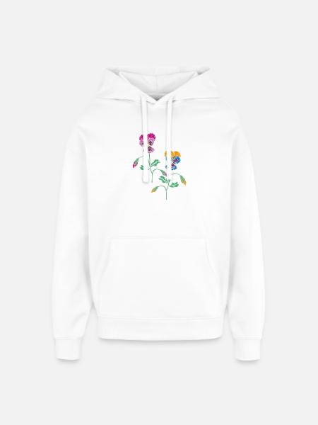 Pensée - Sweat à capuche unisexe Stanley/Stella Oversized - blanc