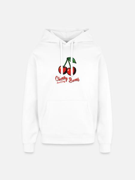 Kirsch-Mädchen - Oversized Unisex Hoodie von Stanley/Stella - Weiß