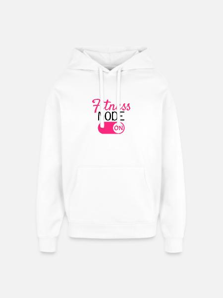 Mode fitness activé - Sweat à capuche unisexe Stanley/Stella Oversized - blanc