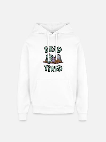 Dead Tired - Oversized Unisex Hoodie by Stanley/Stella - white