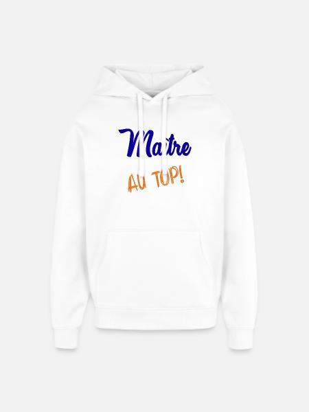 MAITRE - Sweat à capuche unisexe Stanley/Stella Oversized - blanc
