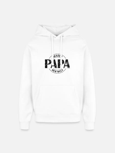 Bester Papa der Welt - Oversized Unisex Hoodie von Stanley/Stella - Weiß