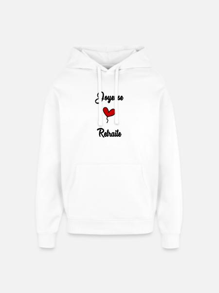 JOYEUSE RETRAITE - Sweat à capuche unisexe Stanley/Stella Oversized - blanc