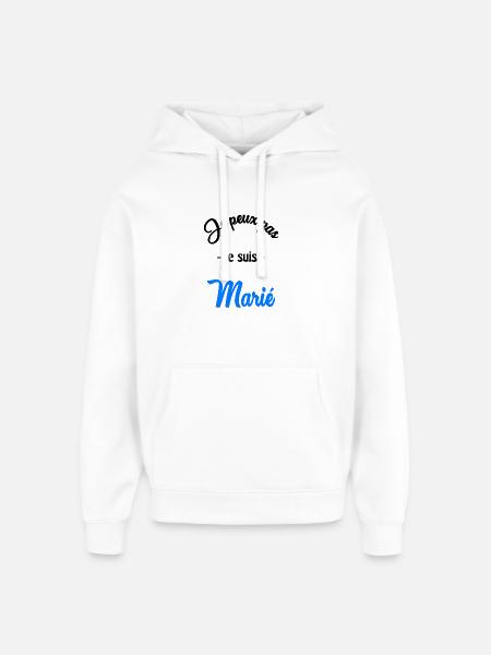 JE PEUX PAS. MARIE - Sweat à capuche unisexe Stanley/Stella Oversized - blanc