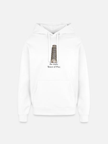 the italic Tower - Oversized Unisex Hoodie von Stanley/Stella - Weiß
