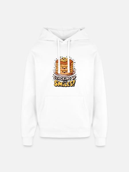 Staking Up The Smiles! - Oversized Unisex Hoodie by Stanley/Stella - white