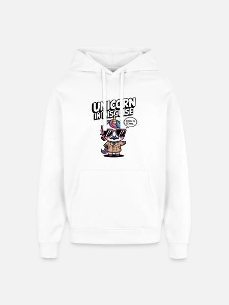 Unverkleidetes Einhorn - Oversized Unisex Hoodie von Stanley/Stella - Weiß