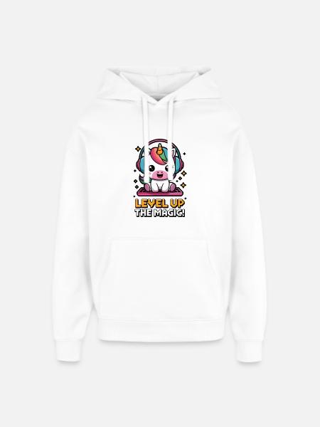 Level Up The Magic! - Oversized Unisex Hoodie by Stanley/Stella - white