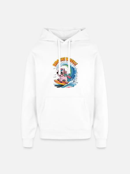 Ride The Waves! - Oversized Unisex Hoodie by Stanley/Stella - white