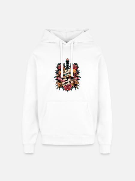 Play It Like A Grandmaster - Oversized Unisex Hoodie by Stanley/Stella - white