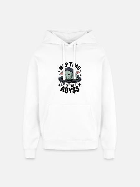 Nap Time In The Abyss - Oversized Unisex Hoodie by Stanley/Stella - white