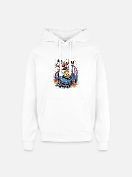The Crypto Ride - Oversized Unisex Hoodie by Stanley/Stella - white