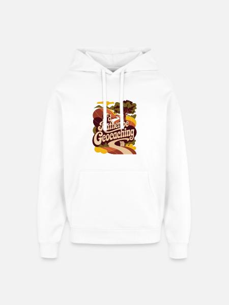 I'd Rather Be Geocaching - Oversized Unisex Hoodie by Stanley/Stella - white