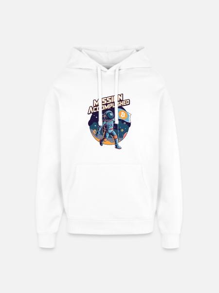 Mission Accomplished - Oversized Unisex Hoodie by Stanley/Stella - white