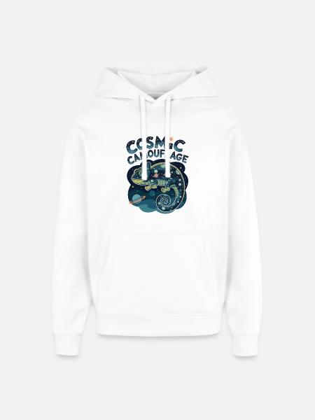 Cosmic Camouflage - Oversized Unisex Hoodie by Stanley/Stella - white