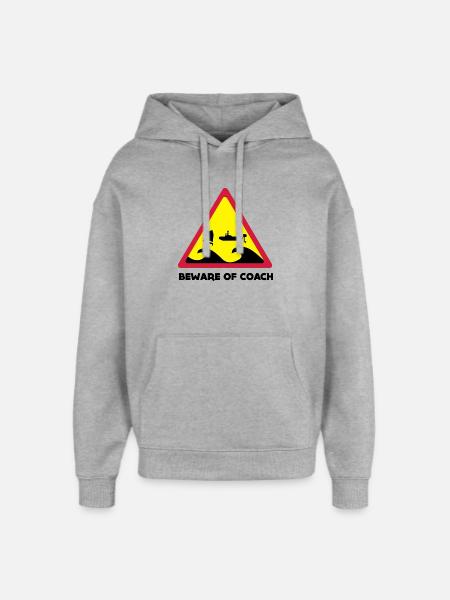 Beware Of Coach - Opti Edition - Oversized Unisex Hoodie von Stanley/Stella - Grau meliert