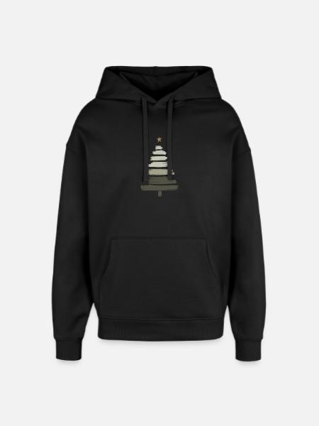 Christmas Tree - Oversized Unisex Hoodie by Stanley/Stella - black