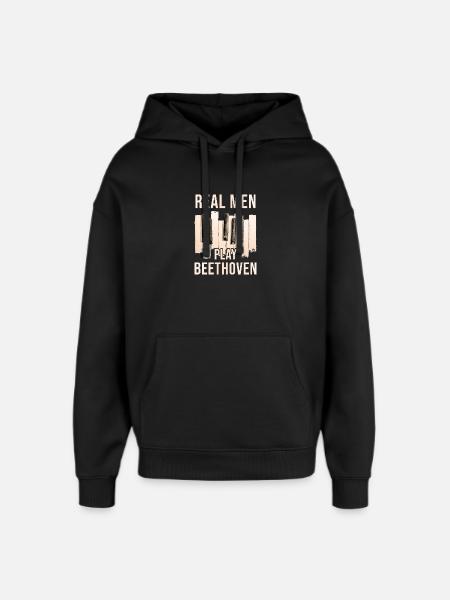 Beethoven - Sweat à capuche unisexe Stanley/Stella Oversized - noir