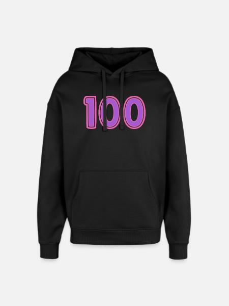 100. 100 YEARS. 100th ANNIVERSARY - Oversized Unisex Hoodie by Stanley/Stella - black