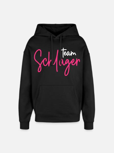Team Schlager - Oversized Unisex Hoodie von Stanley/Stella - Schwarz
