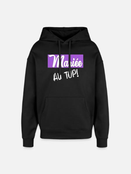 Bachelorette party. WEDDING - Oversized Unisex Hoodie by Stanley/Stella - black