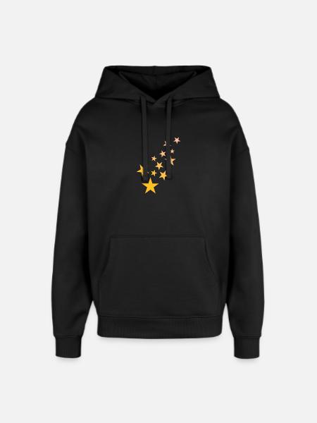 Star asterisk pattern starry sky - Oversized Unisex Hoodie by Stanley/Stella - black