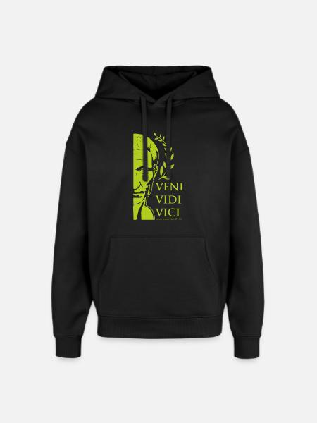 César vert - Sweat à capuche unisexe Stanley/Stella Oversized - noir