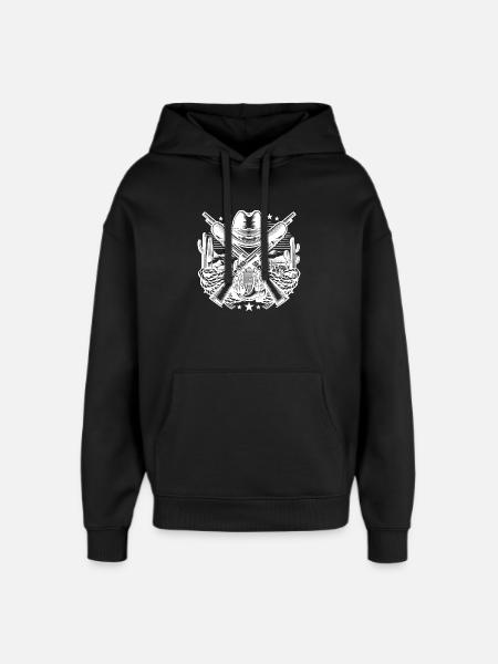 Logo western 2 - Sweat à capuche unisexe Stanley/Stella Oversized - noir