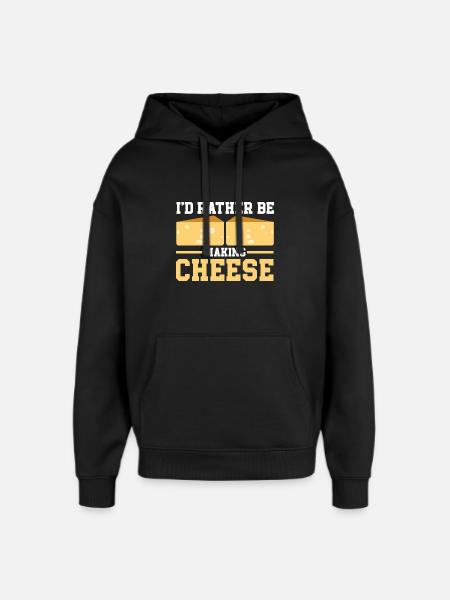 Cheese Making Cheese Lover - Oversized Unisex Hoodie by Stanley/Stella - black