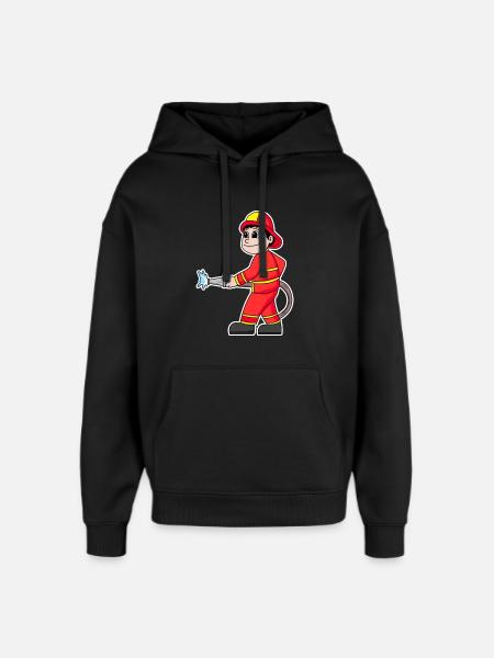 Firefighter - Oversized Unisex Hoodie by Stanley/Stella - black