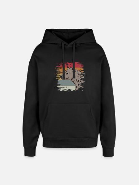 Hyäne - Oversized Unisex Hoodie von Stanley/Stella - Schwarz