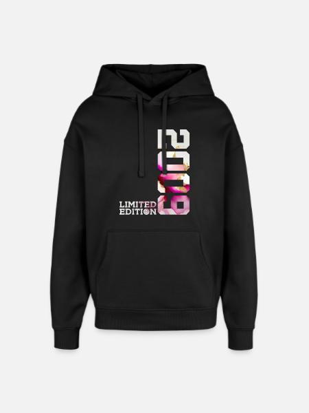 LIMITED EDITION 2009 17TH BIRTHDAY - Oversized Unisex Hoodie by Stanley/Stella - black