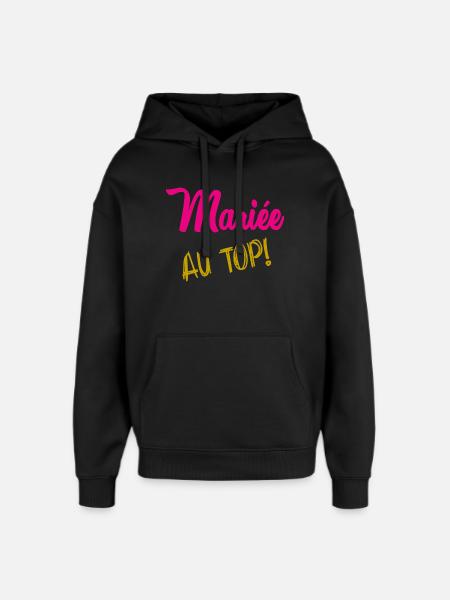 I CAN'T I'M MARRIED - Oversized Unisex Hoodie by Stanley/Stella - black