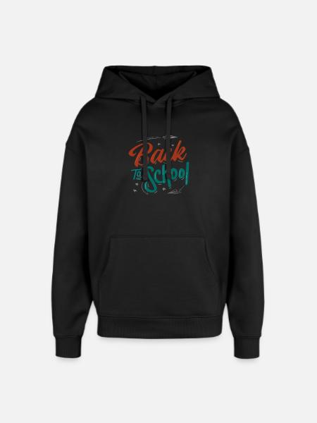 Back to school - Oversized Unisex Hoodie by Stanley/Stella - black