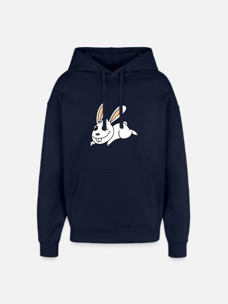 Rabbit easter - Oversized Unisex Hoodie by Stanley/Stella - navy
