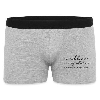 Meer geht immer, Urlaub am Meer, Nordsee, Ostsee - Männer Boxer Shorts - Grau meliert - Vorne