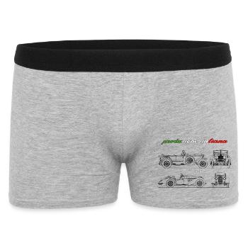 in Italien produzierter Oldtimer - Männer Boxer Shorts - Grau meliert - Vorne