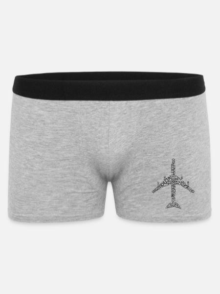 Avion B747 - Boxer Homme - gris chiné